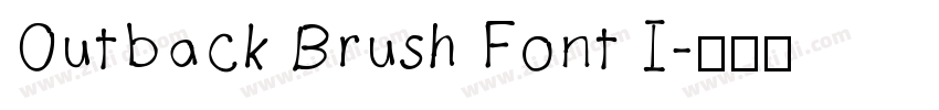 Outback Brush Font I字体转换